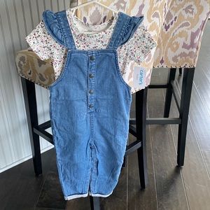 Carters Girl Overall Set